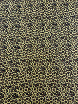 Leopard Glitter Canvas Vinyl Fabric - Leopard Print, 54" Width (1 Yard)