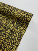 Leopard Glitter Canvas Vinyl Fabric - Leopard Print, 54" Width (1 Yard)
