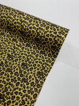 Leopard Glitter Canvas Vinyl Fabric - Leopard Print, 54" Width (1 Yard)