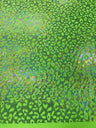 Leopard Oil Spill Metallic Print Nylon Spandex Fabric - Black, Purple, Green, Hot Pink Leopard Print, 58-60" Width (1 Yard)