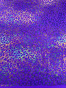 Leopard Oil Spill Metallic Print Nylon Spandex Fabric - Black, Purple, Green, Hot Pink Leopard Print, 58-60" Width (1 Yard)