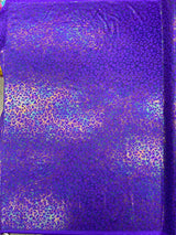 Leopard Oil Spill Metallic Print Nylon Spandex Fabric - Black, Purple, Green, Hot Pink Leopard Print, 58-60" Width (1 Yard)