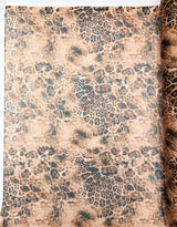 Leopard Print Power Mesh Nylon Spandex Fabric - Gold/Black Leopard Print, 58" Width (1 Yard)