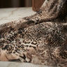 Leopard Print Power Mesh Nylon Spandex Fabric - Gold/Black Leopard Print, 58" Width (1 Yard)