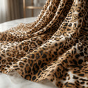 Leopard Print Power Mesh Nylon Spandex Fabric - Gold/Black Leopard Print, 58" Width (1 Yard)