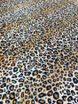 Leopard Print Stretch Velvet Fabric - Gold/Black Leopard Print, 58" Width (1 Yard)