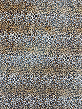 Leopard Print Stretch Velvet Fabric - Gold/Black Leopard Print, 58" Width (1 Yard)