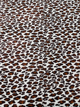 Leopard Print With Foil Stretch Spandex Fabric - Leopard Print, 58" Width (1 Yard)