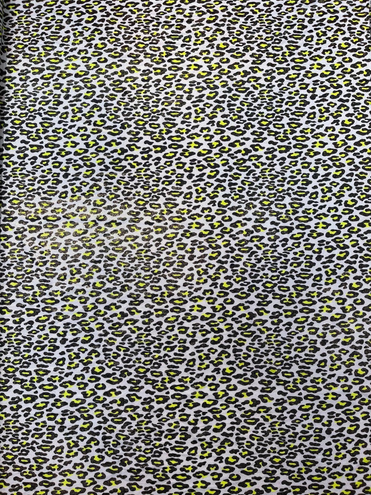 Leopard Print With Foil Stretch Spandex Fabric - Leopard Print, 58" Width (1 Yard)