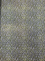Leopard Print With Foil Stretch Spandex Fabric - Leopard Print, 58" Width (1 Yard)
