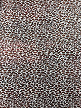 Leopard Print With Foil Stretch Spandex Fabric - Leopard Print, 58" Width (1 Yard)