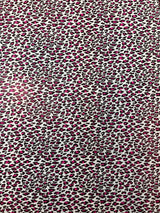 Leopard Print With Foil Stretch Spandex Fabric - Leopard Print, 58" Width (1 Yard)