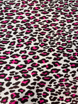 Leopard Print With Foil Stretch Spandex Fabric - Leopard Print, 58" Width (1 Yard)