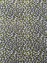 Leopard Print With Foil Stretch Spandex Fabric - Leopard Print, 58" Width (1 Yard)