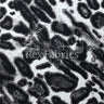 Leopard Skin Nylon Spandex Fabric - Black/Brown/Orange Leopard Print, 58/60" Width, 210 GSM, 4-Way Stretch (1 Yard)