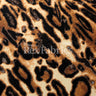 Leopard Skin Nylon Spandex Fabric - Black/Brown/Orange Leopard Print, 58/60" Width, 210 GSM, 4-Way Stretch (1 Yard)