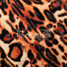 Leopard Skin Nylon Spandex Fabric - Black/Brown/Orange Leopard Print, 58/60" Width, 210 GSM, 4-Way Stretch (1 Yard)
