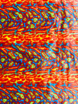 Leopard Tie Dyed Faux Fur Fabric - Black Light Reflective, 58" Width (1 Yard)