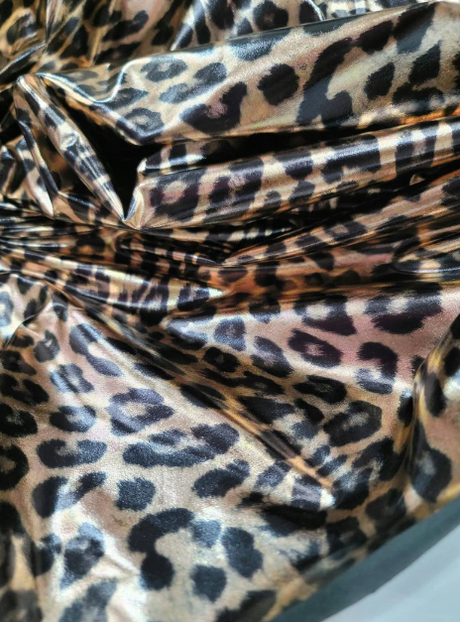 Animal Print Stretch Foil Fabric