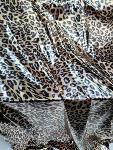 Animal Print Stretch Foil Fabric