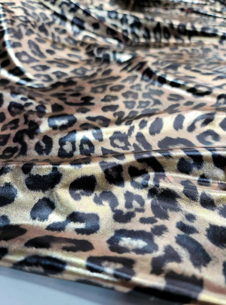 Animal Print Stretch Foil Fabric