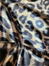 Animal Print Stretch Foil Fabric