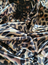 Animal Print Stretch Foil Fabric