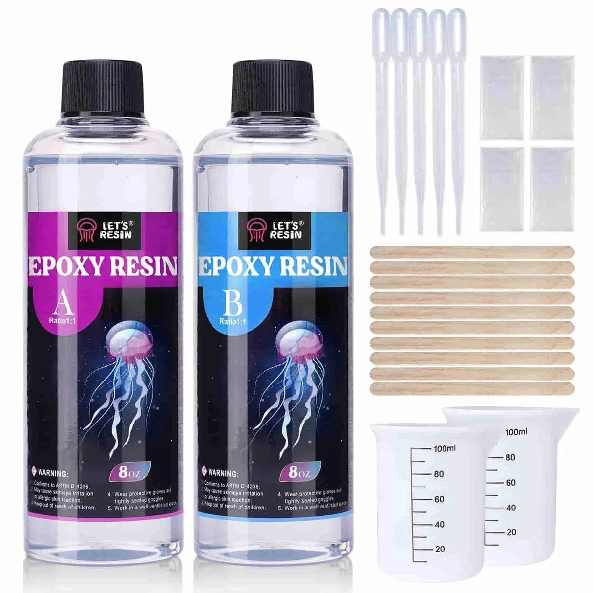 Let's Resin Epoxy Resin - 16 oz Bundle
