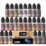 Let's Resin Metallic Alcohol Ink - 24 Bottle Set