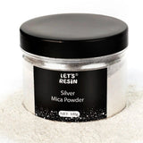Let's Resin Mica Powder - Silver (3.5 oz)
