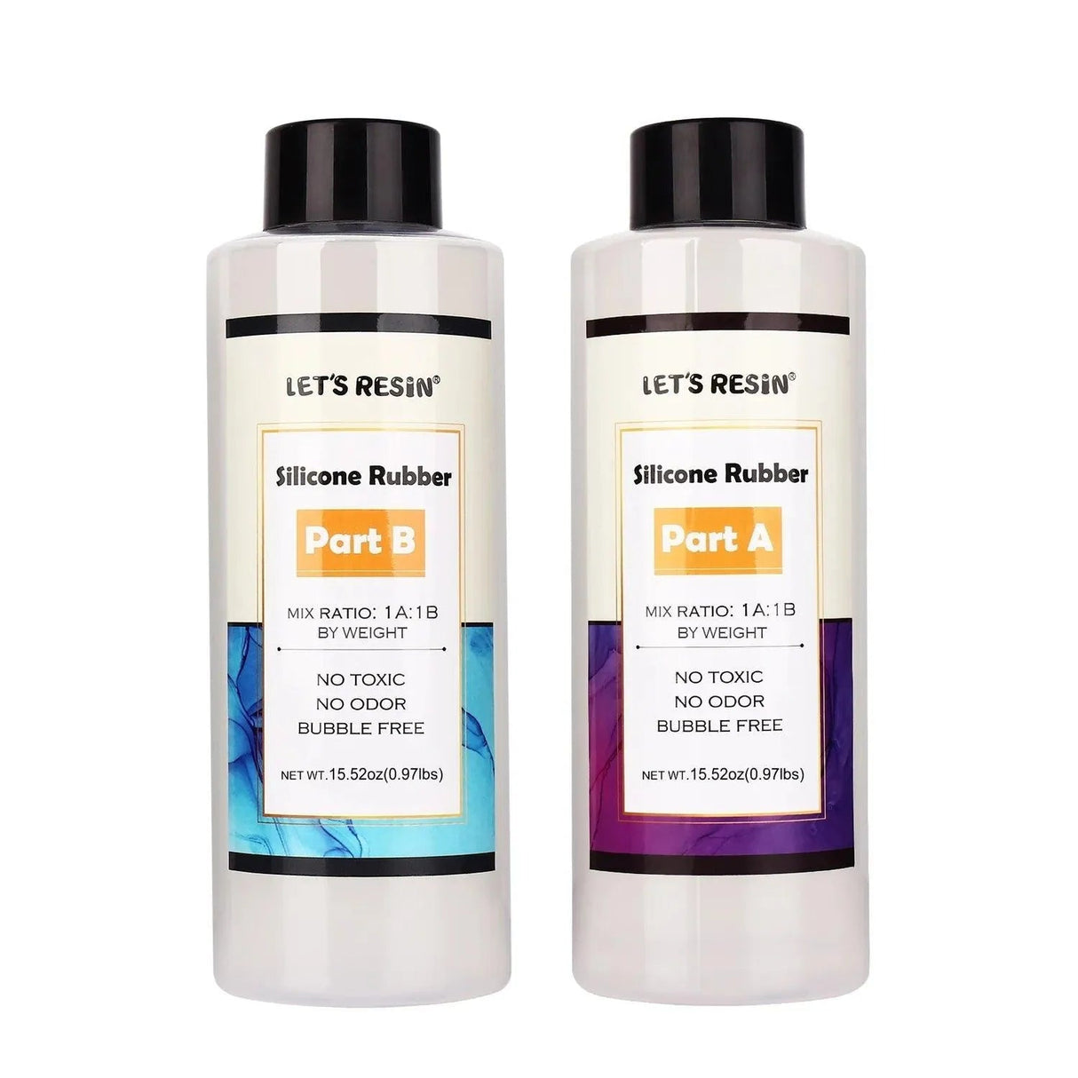 Let's Resin Mold Making Kit - Clear Silicone Rubber (63.48 oz)