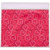 Wilton Red Heart Pattern Valentine's Day Resealable Treat Bags, 20-Count
