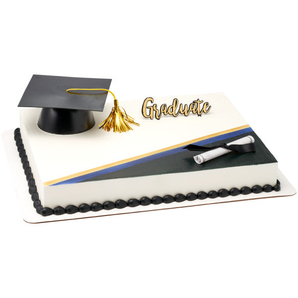 Graduation Mega Hat Set Cake Kit with Diploma - 3 piece set