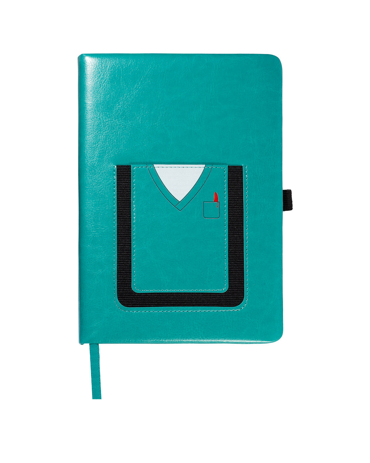 Medical Theme Journal Notebook With Cell Phone Pocket 5.8" X 8.3"