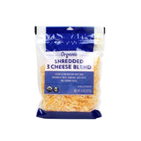 Organic Shredded 3 Cheese Blend Meltable Mozzarella Jack Cheddar