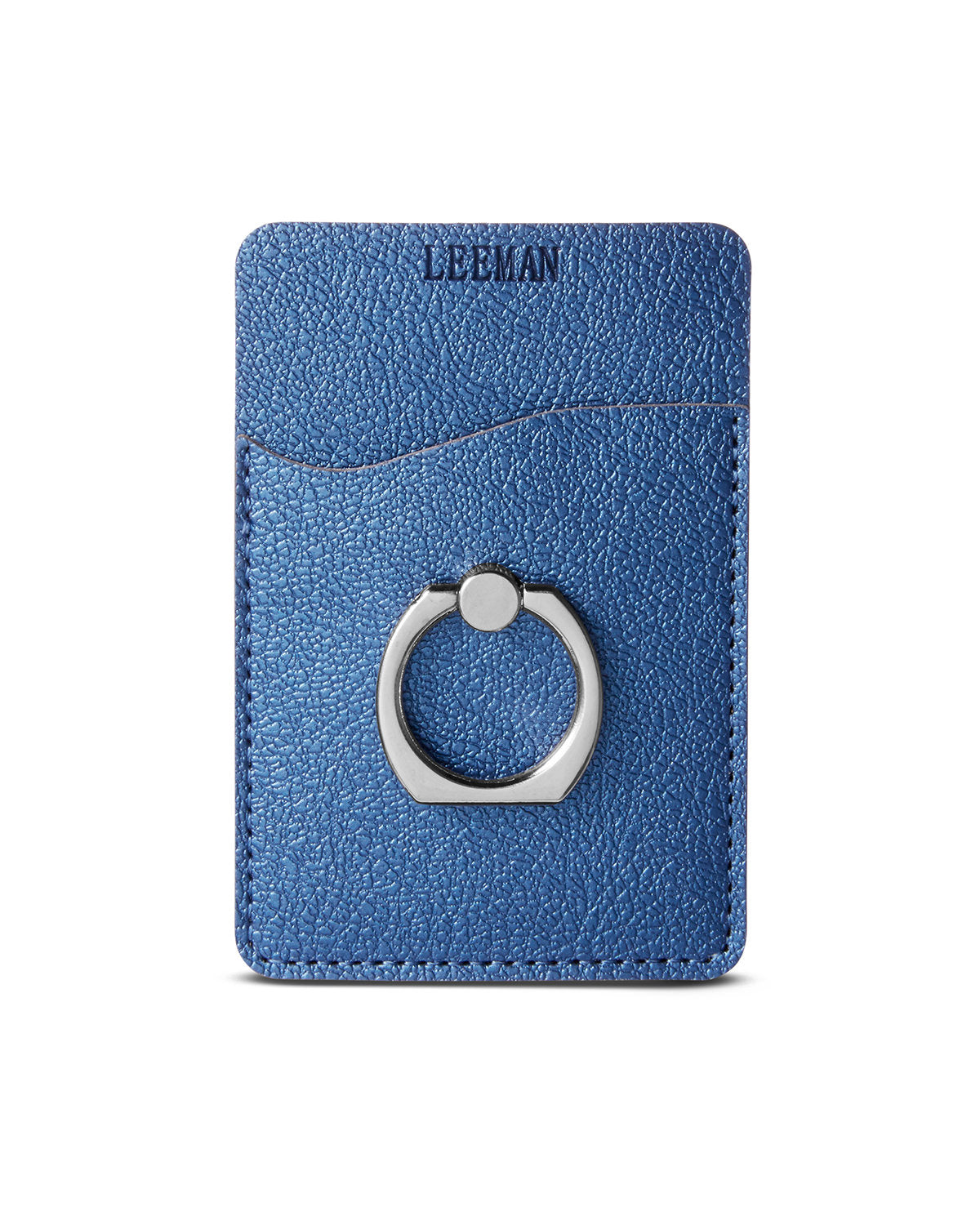 Shimmer Card Holder With Metal Ring Phone Stand