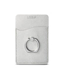 Shimmer Card Holder With Metal Ring Phone Stand