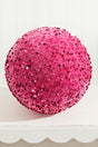 8" Pink Sequin Ball Ornament