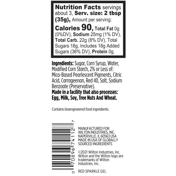 Wilton Red Sparkle Gel – 3.5 oz.