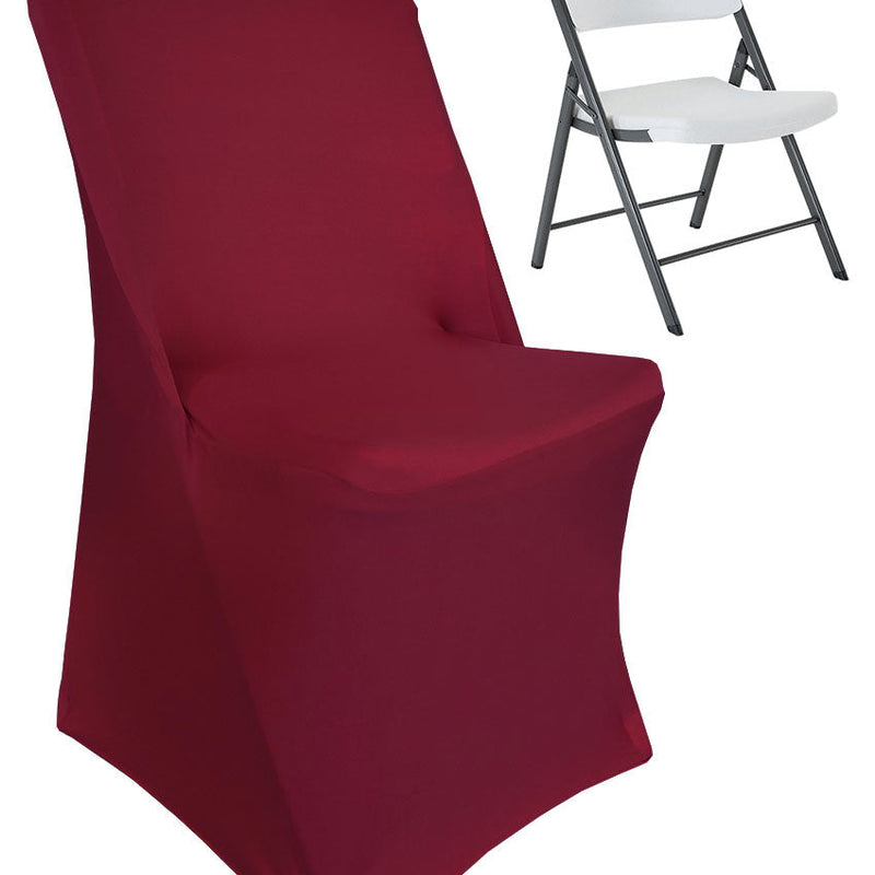 Premium Spandex Lifetime Folding Chair Cover Burgundy