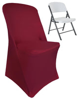 Premium Spandex Lifetime Folding Chair Cover Burgundy