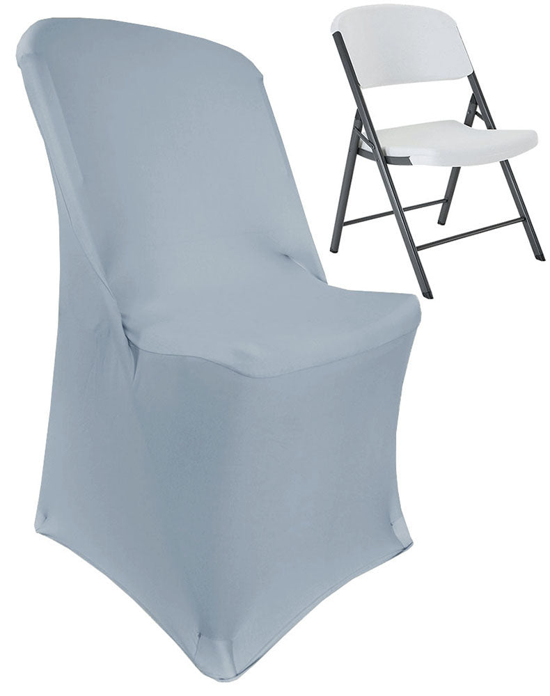 Premium Spandex Lifetime Folding Chair Cover Dusty Blue