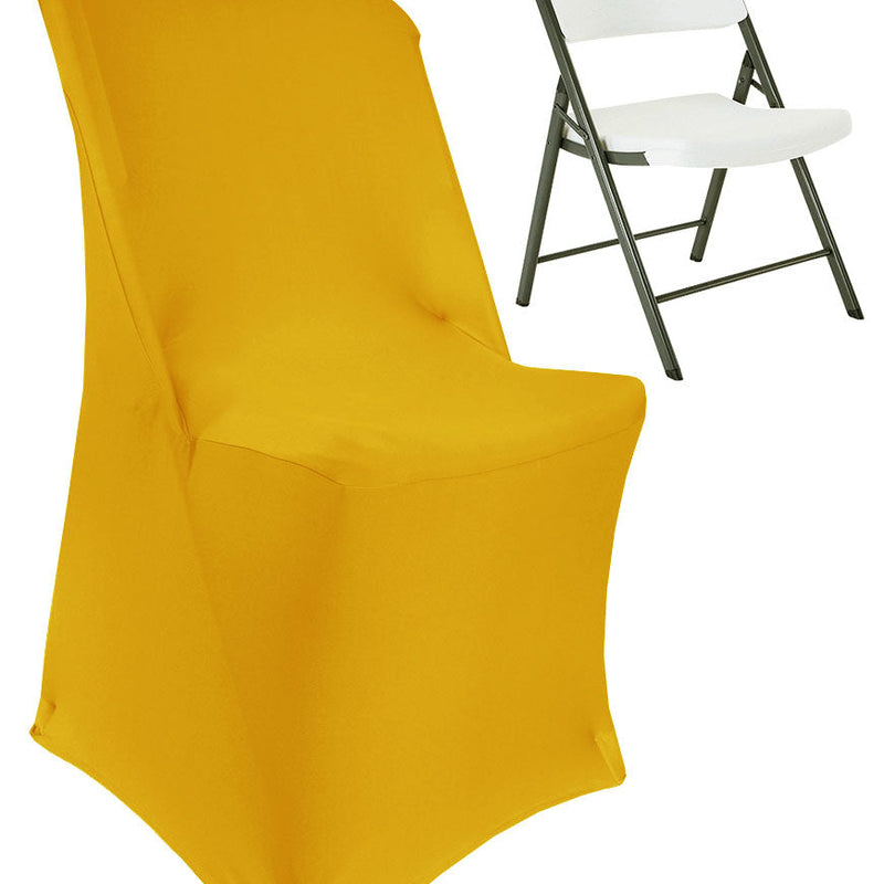 Premium Spandex Lifetime Folding Chair Cover Gold