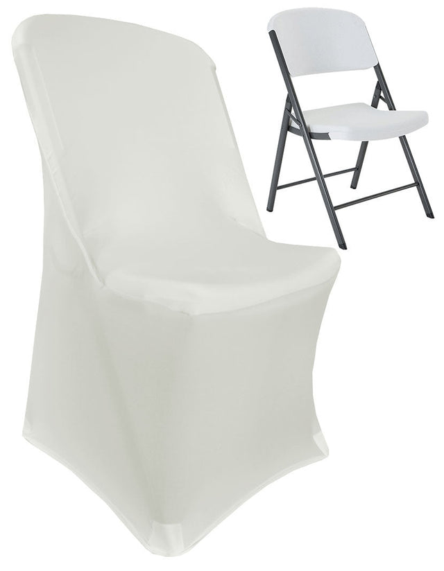 Spandex Chair Cover Premium 220 GSM Lifetime Folding Ivory