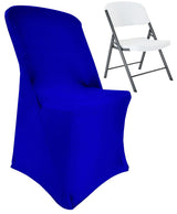 Premium Spandex Lifetime Folding Chair Cover Royal Blue