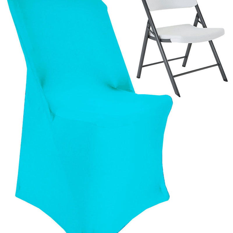 Spandex Chair Cover Premium Lifetime Folding Turquoise