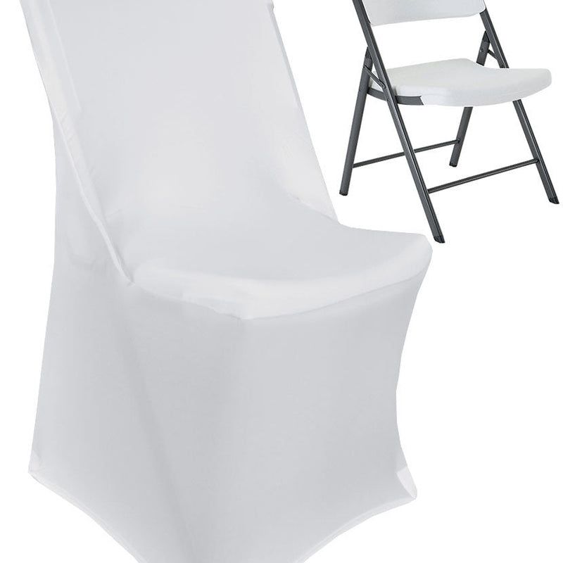 Premium Spandex Lifetime Folding Chair Cover White