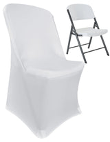Premium Spandex Lifetime Folding Chair Cover White