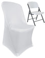 Premium Spandex Lifetime Folding Chair Cover White