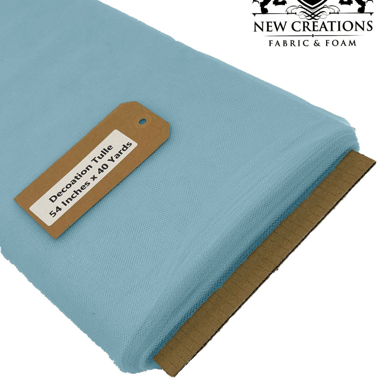Light Blue Tutu Tulle Fabric - Light Blue Sheer Netting, 54" Width (5 Yards)
